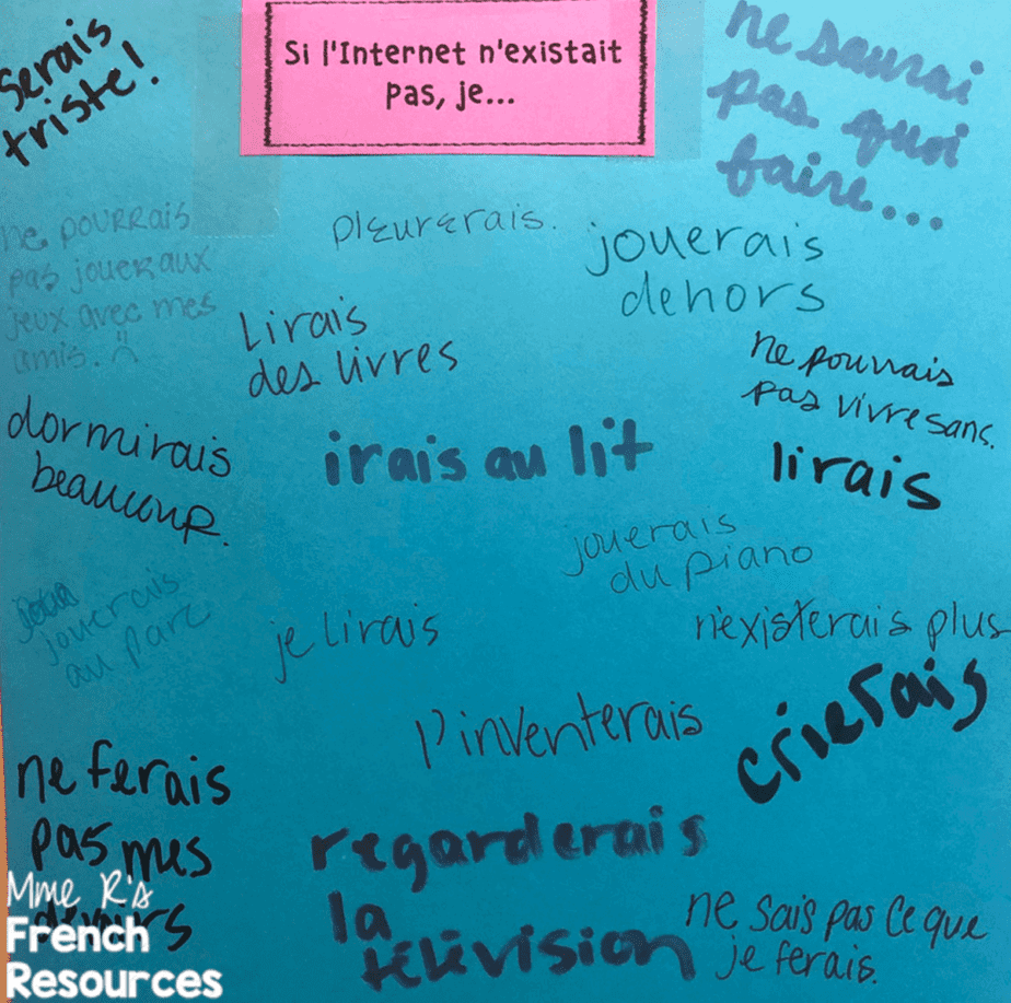 French-si-clause-writing-activity
