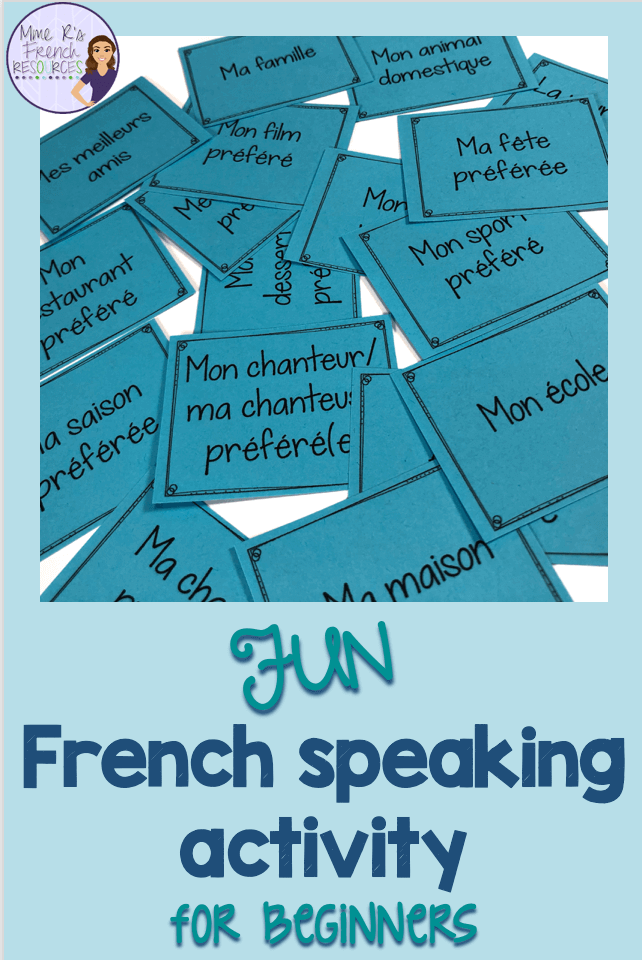 French speaking activity for beginners