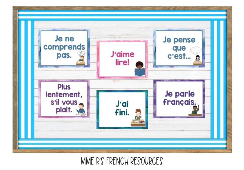 Classroom expressions posters for French
