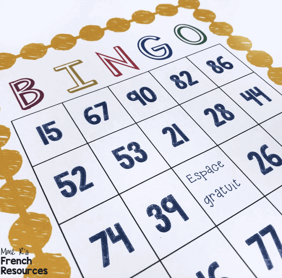 French-numbers-bingo