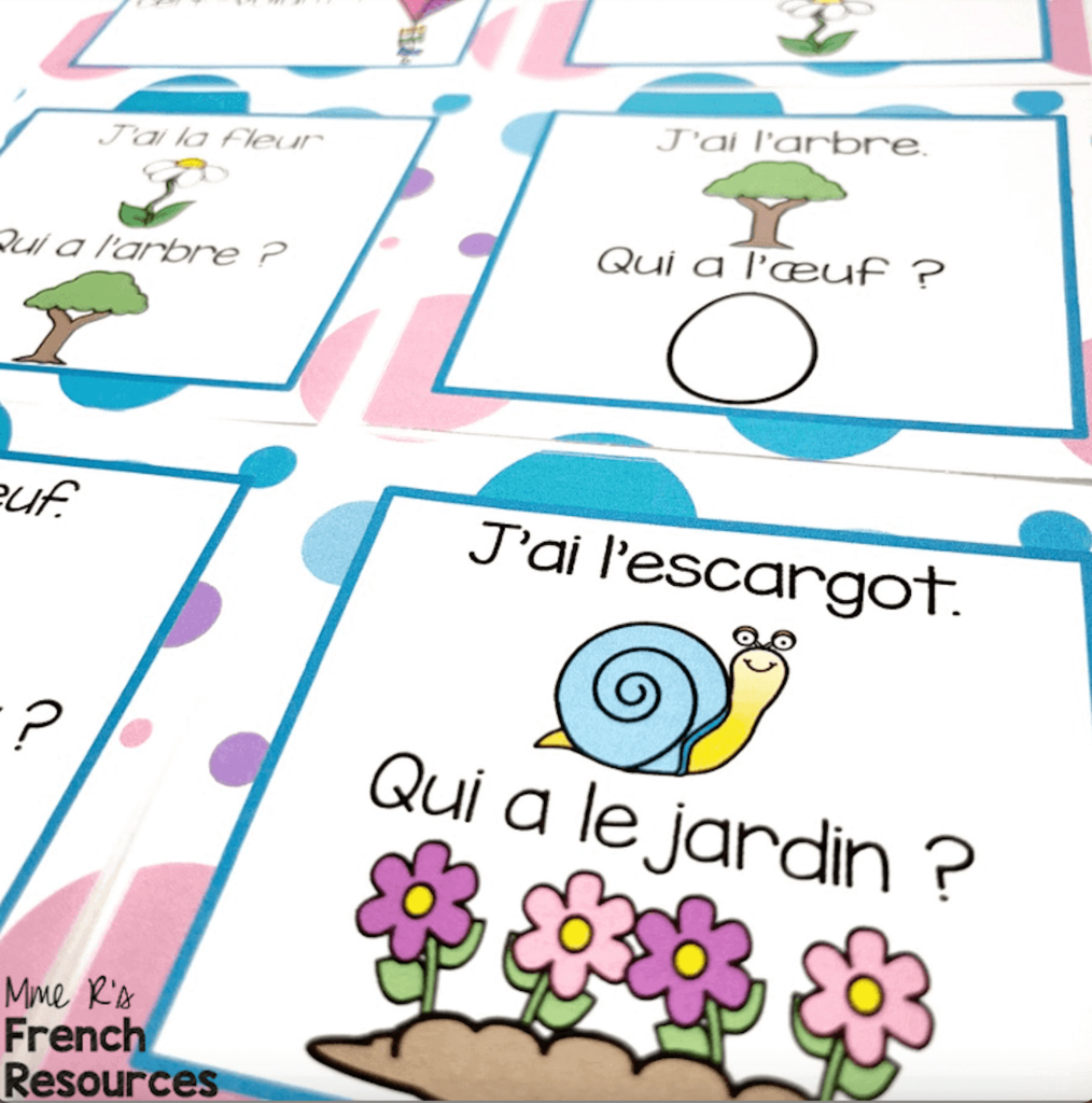 J'ai qui a spring themed speaking activity for French