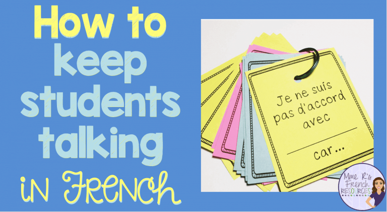 how to get kids to speak French in class