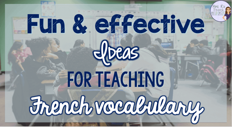 French vocabulary activities