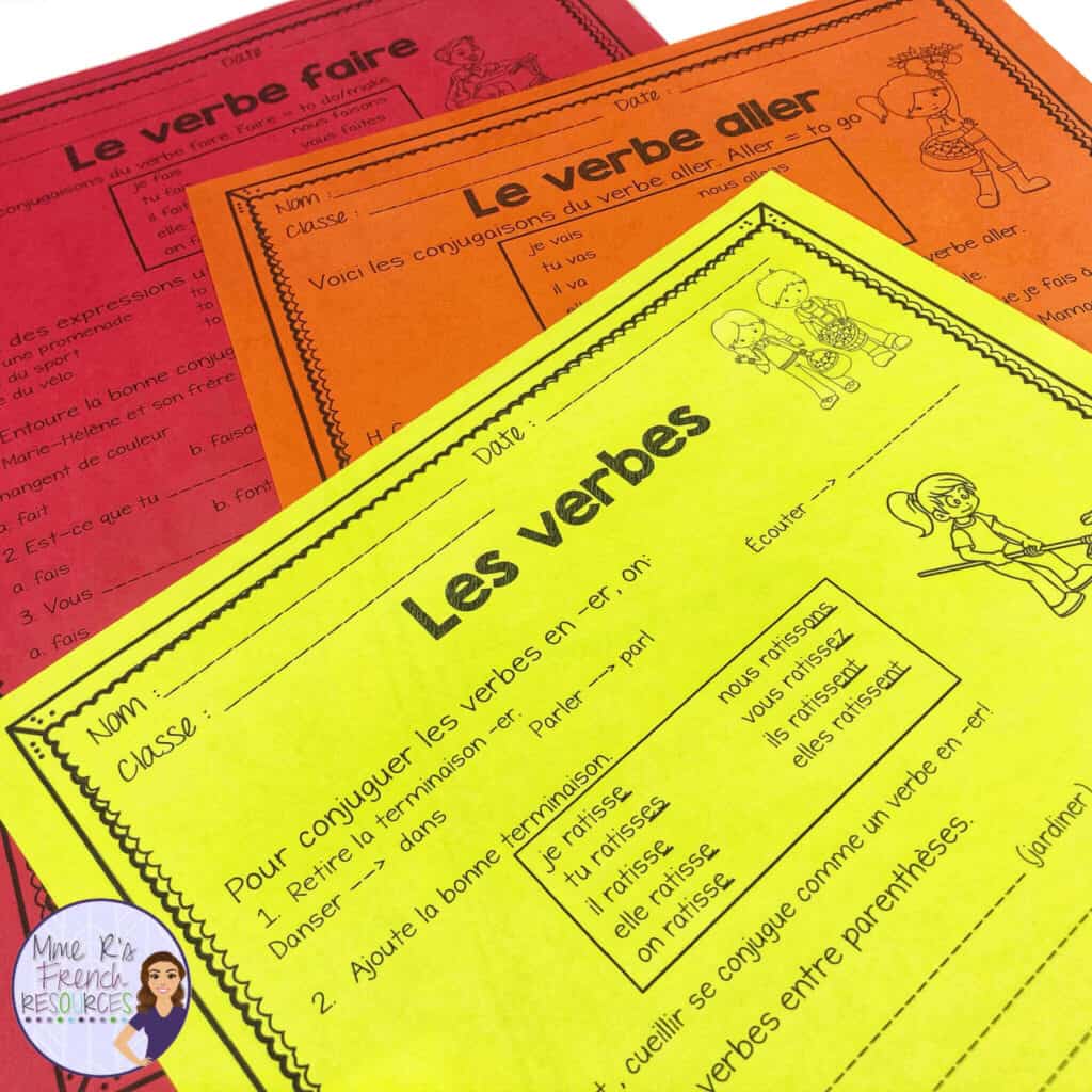 French fall verb practice