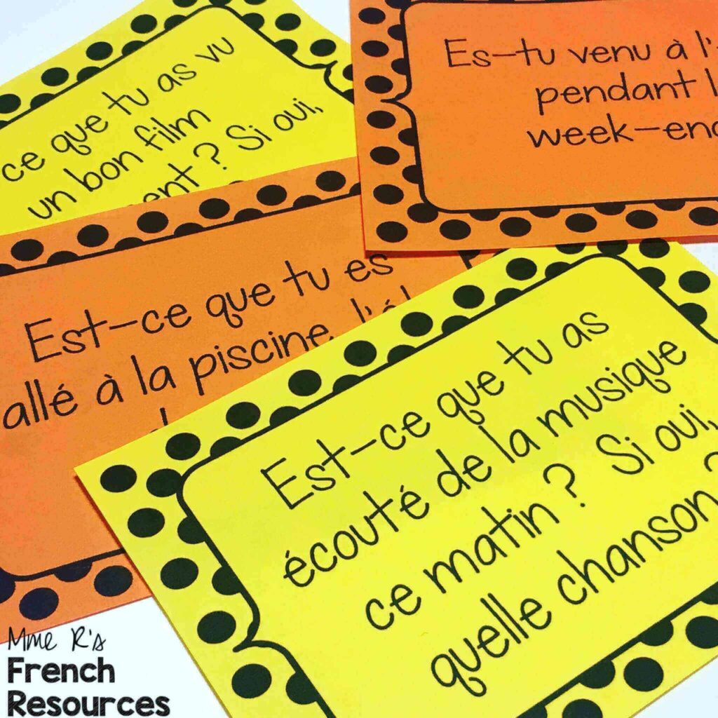 French-passé-composé-speaking-activity