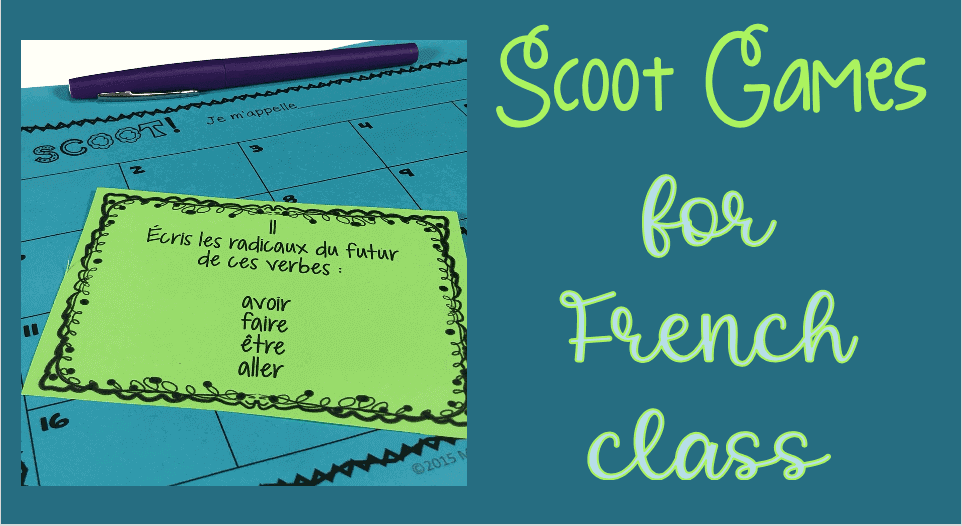 French task cards for scoot game