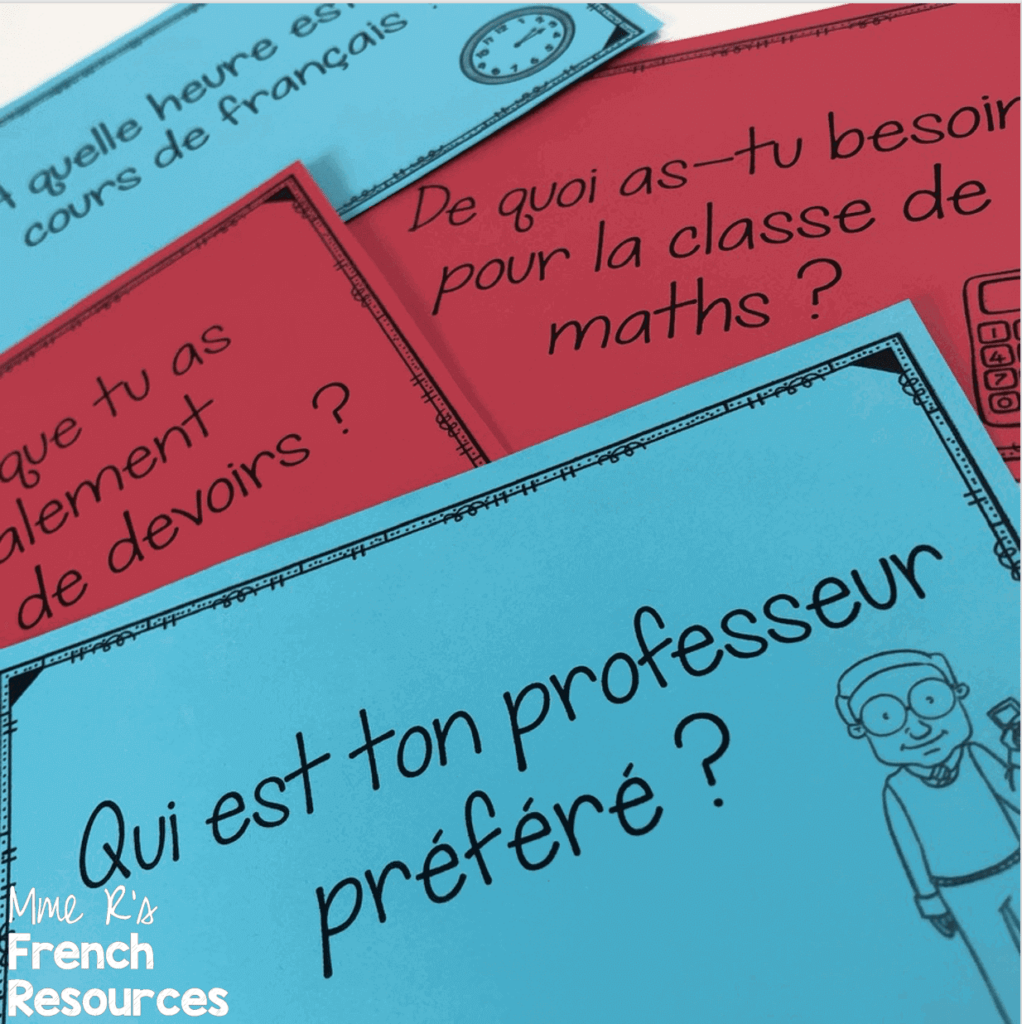 French-school-themed-speaking-activity