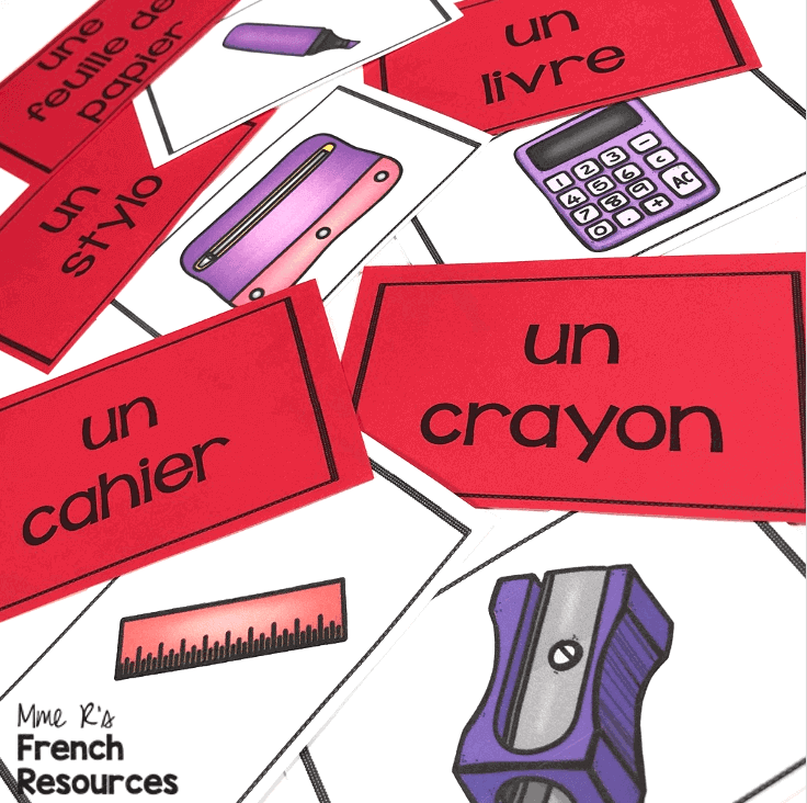 French school vocabulary game
