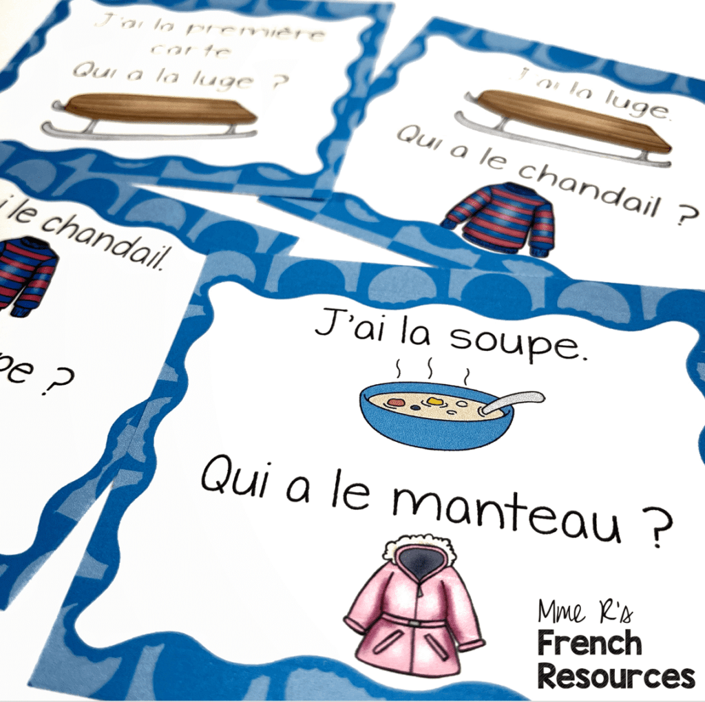 winter speaking activity for French