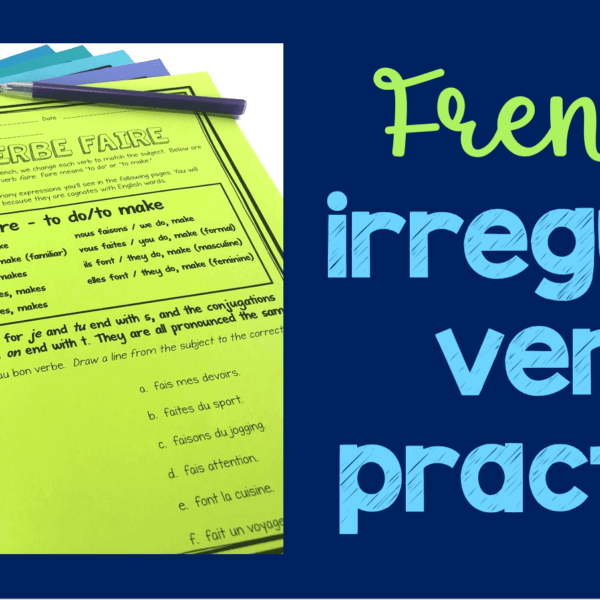 Teaching French irregular verbs