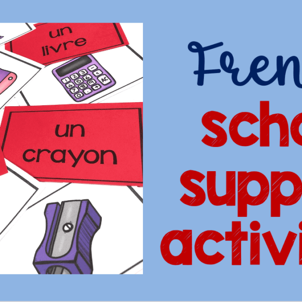 French school supplies activities