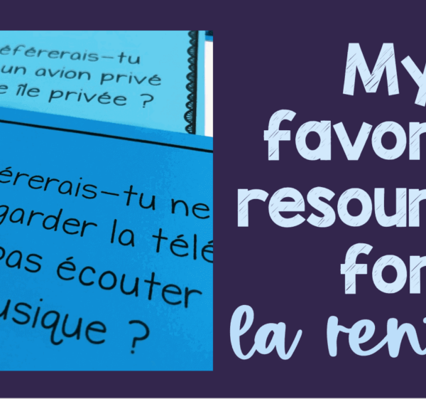 French back to school resources