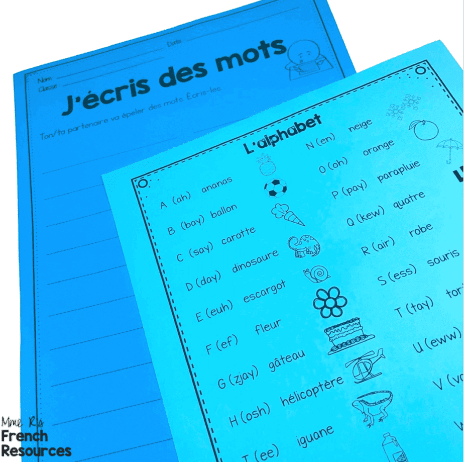 French alphabet activity
