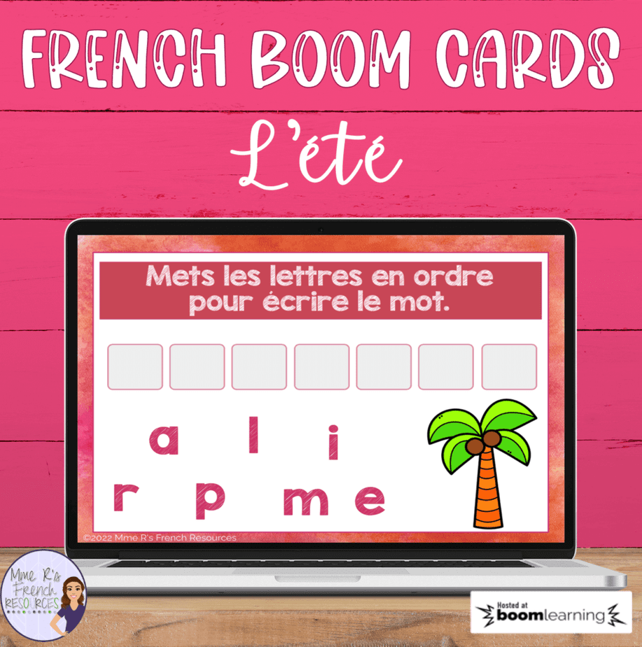 French summer vocabulary digital resource