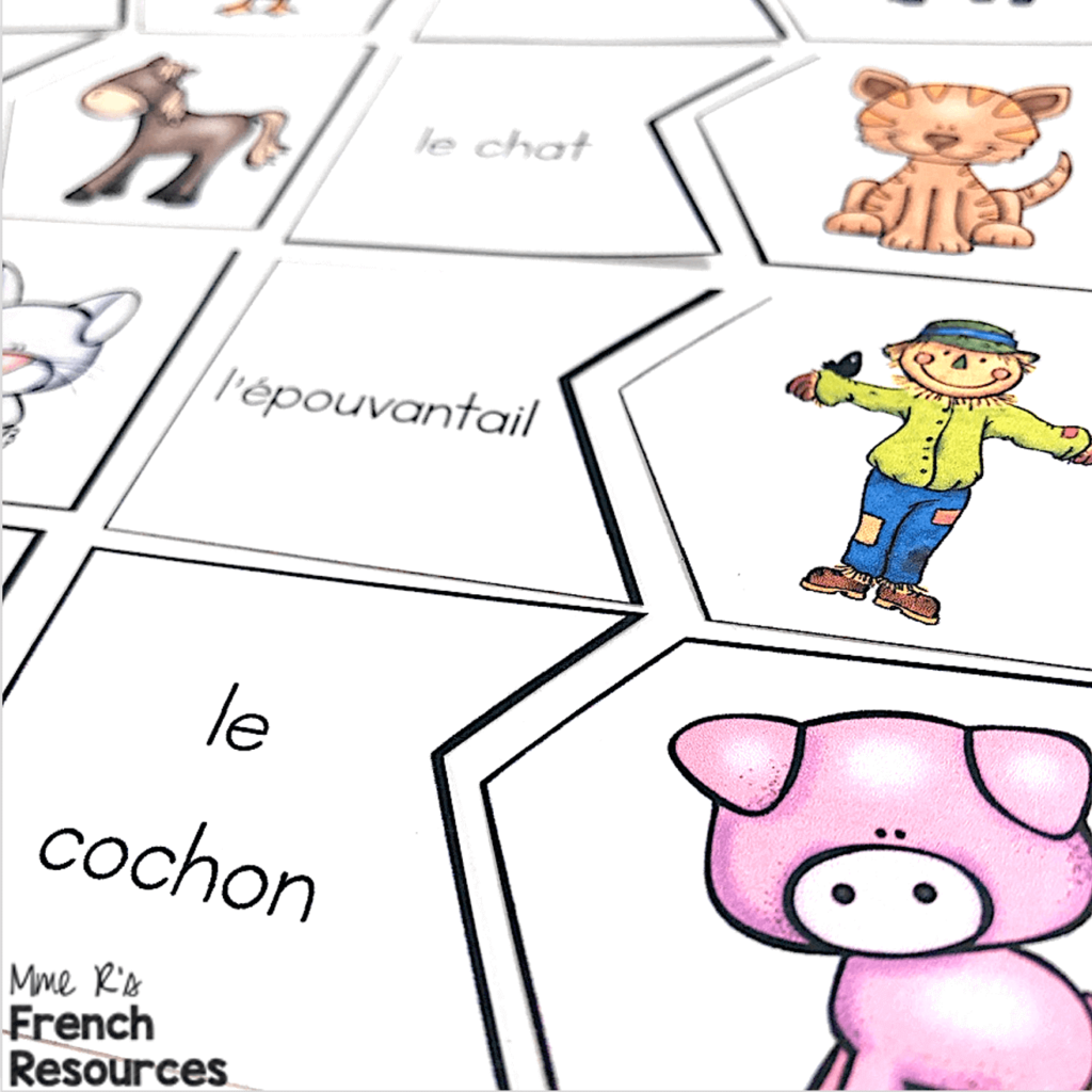 hands-on learning for French vocabulary puzzles