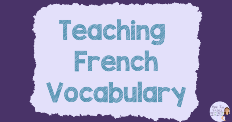 teaching French vocabulary