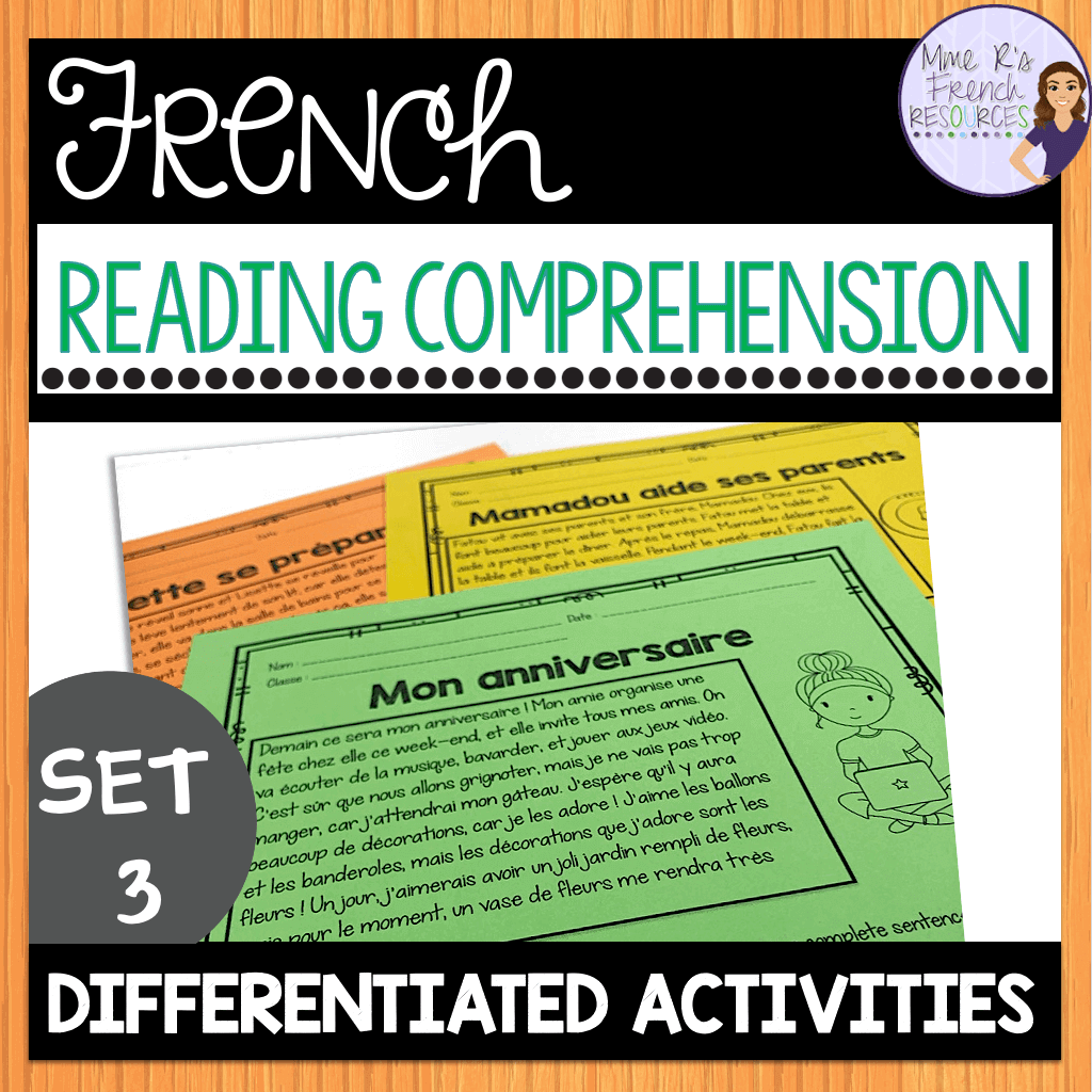 French activities for reading