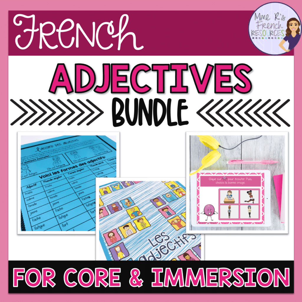 French adjectives teaching resources