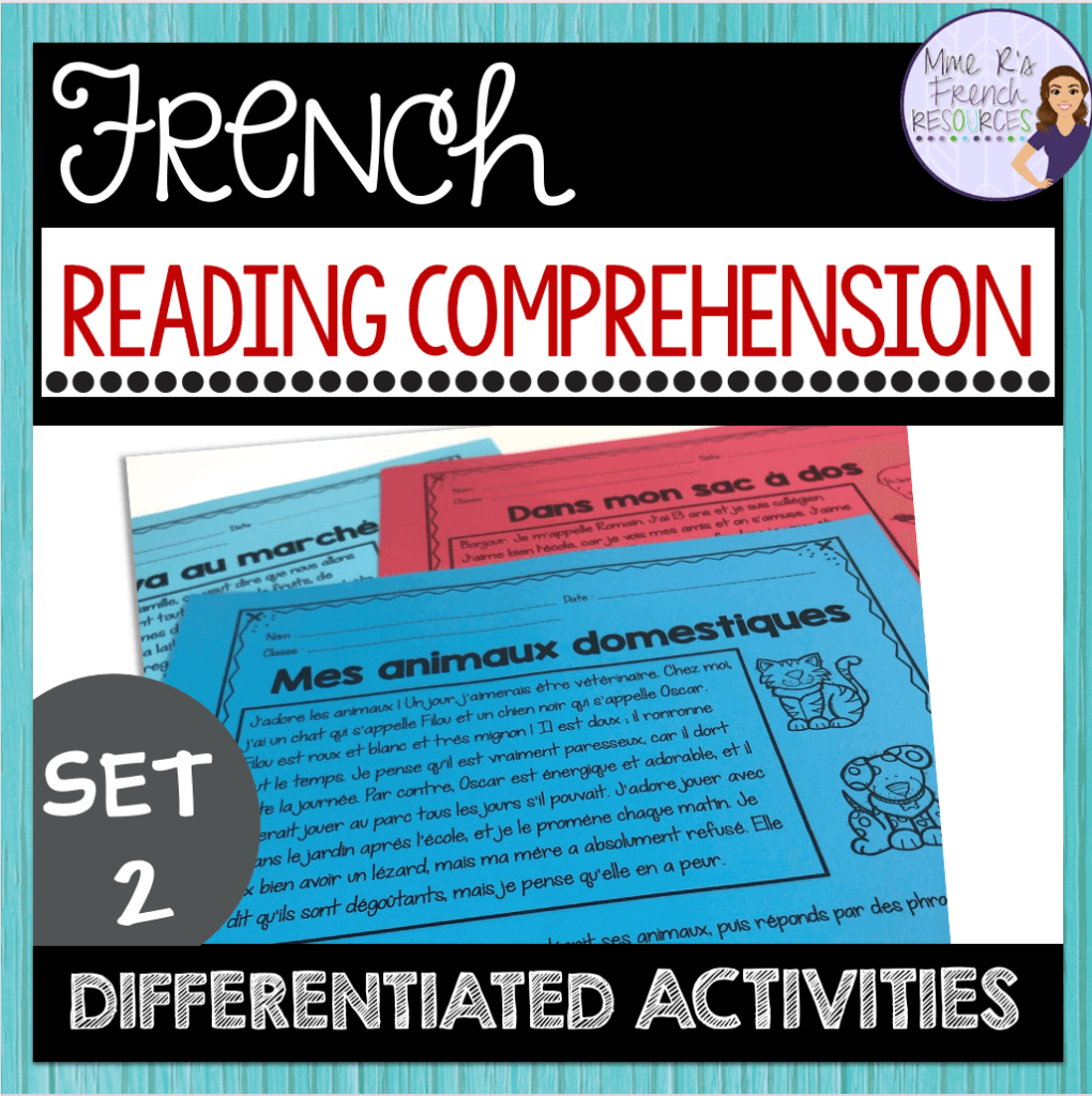 reading worksheets for French