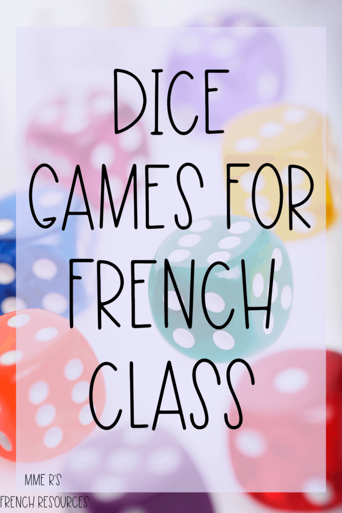 Dice games for French