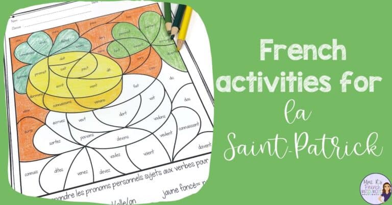 St. Patrick's Day activities for French class