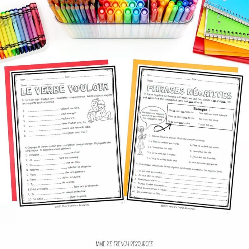 French worksheets