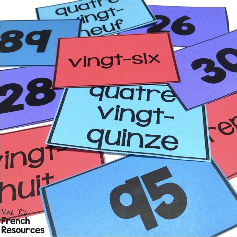 French vocabulary games for numbers