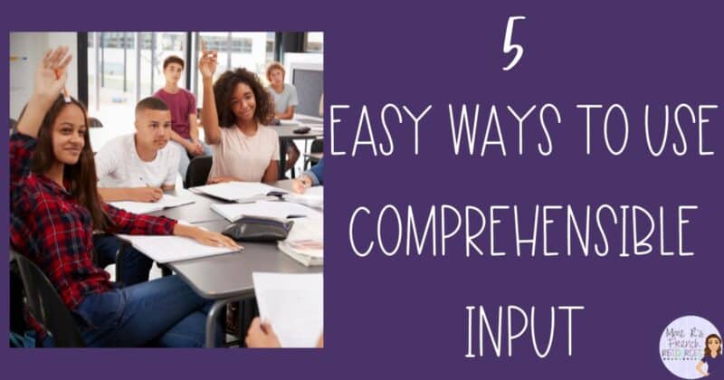 comprehensible input strategies in French class