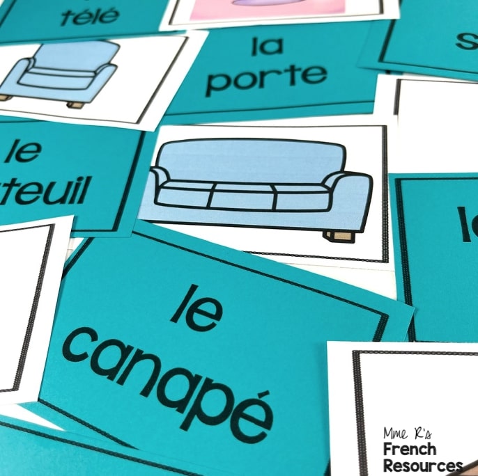 French vocabulary game for la maison