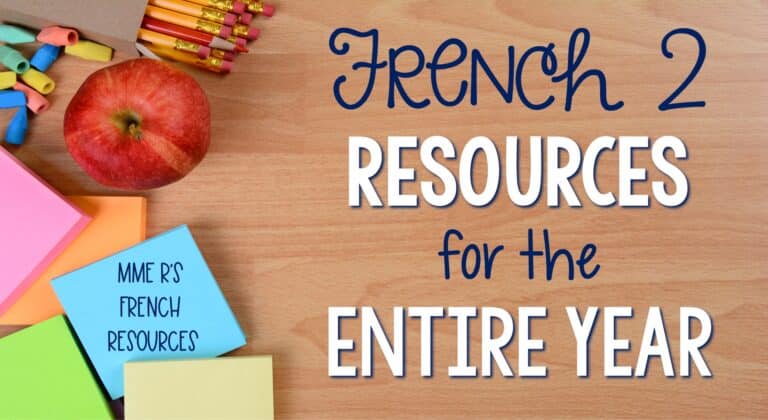French 2 resources for speaking and writing