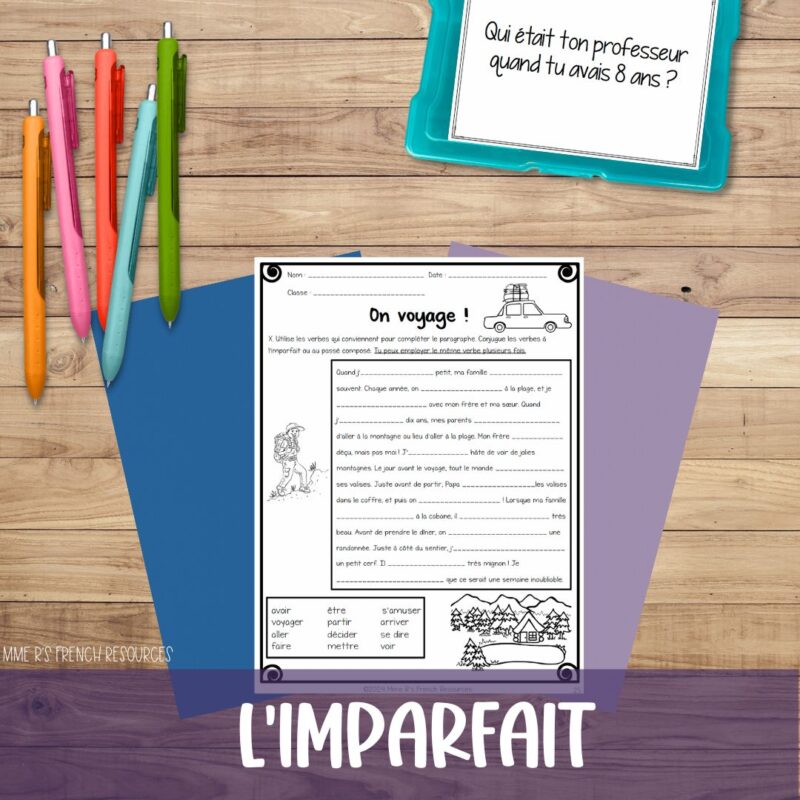 intermediate French resources for the imparfait