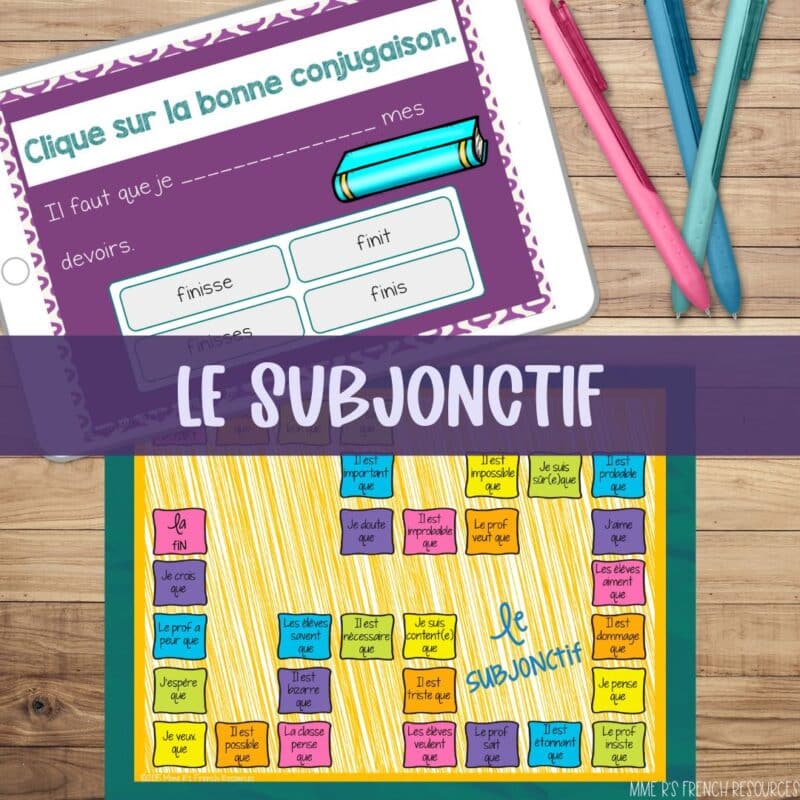 French subjunctive activities