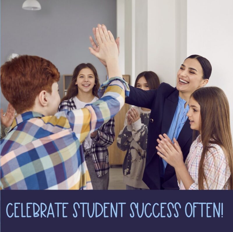 build relationship with students teacher high five