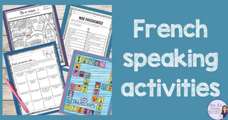 French speaking activities