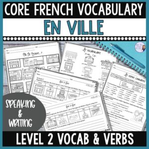 French en ville worksheets