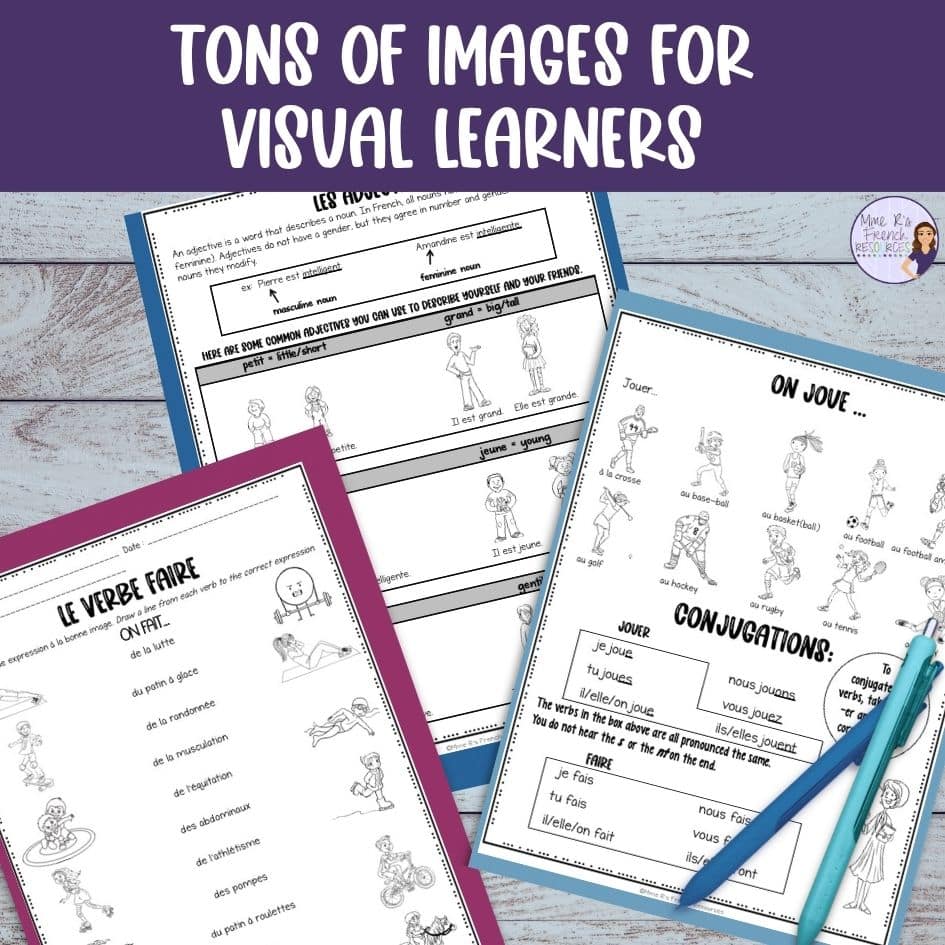 French vocabulary lists