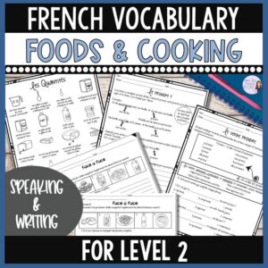 French food worksheets level 2