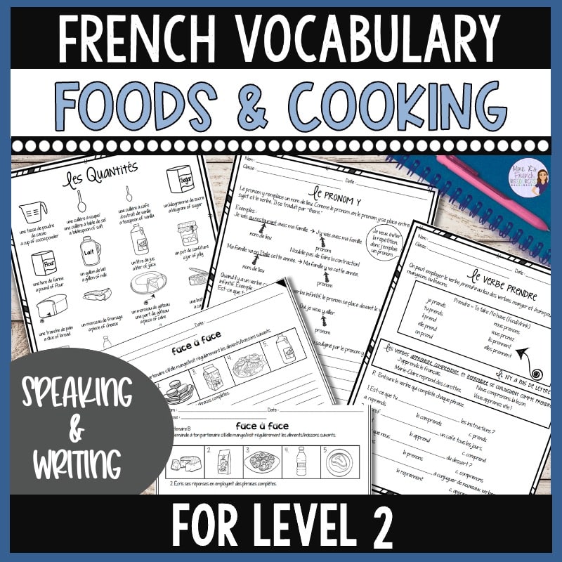 French food worksheets level 2
