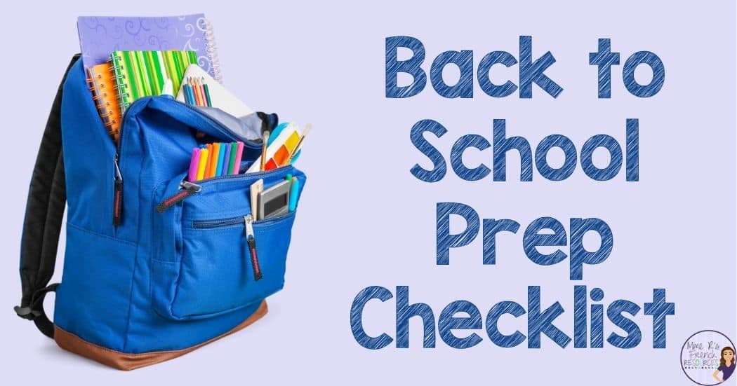 Back to School Prep Checklist for Teachers - Mme R's French Resources