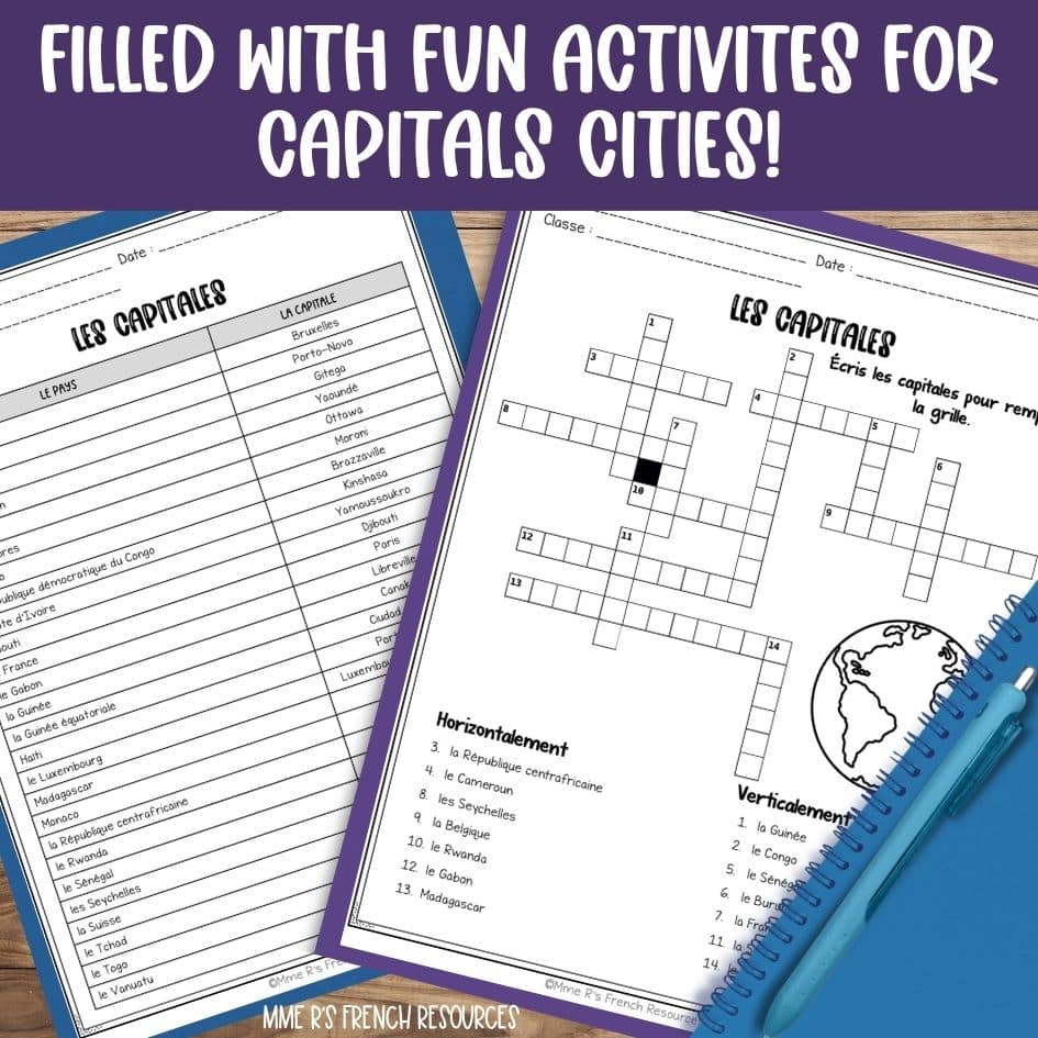 francophone worksheets