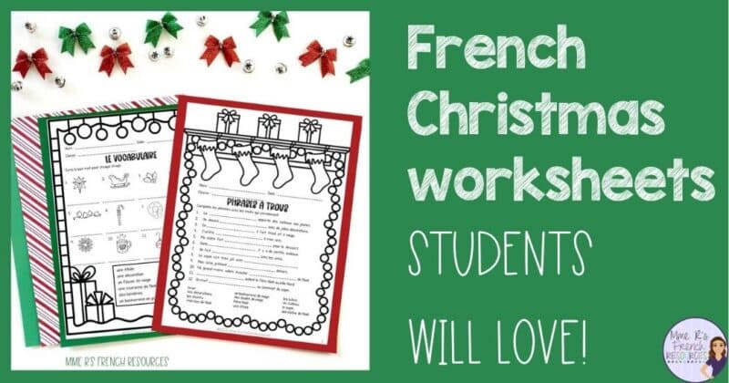 French Christmas worksheets