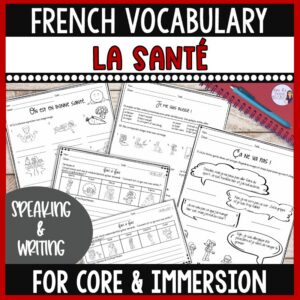 French health worksheets