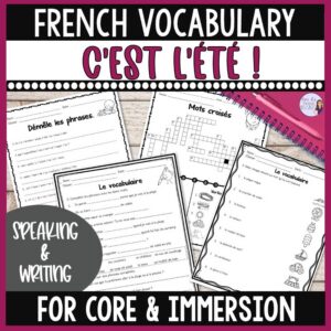 French summer worksheets