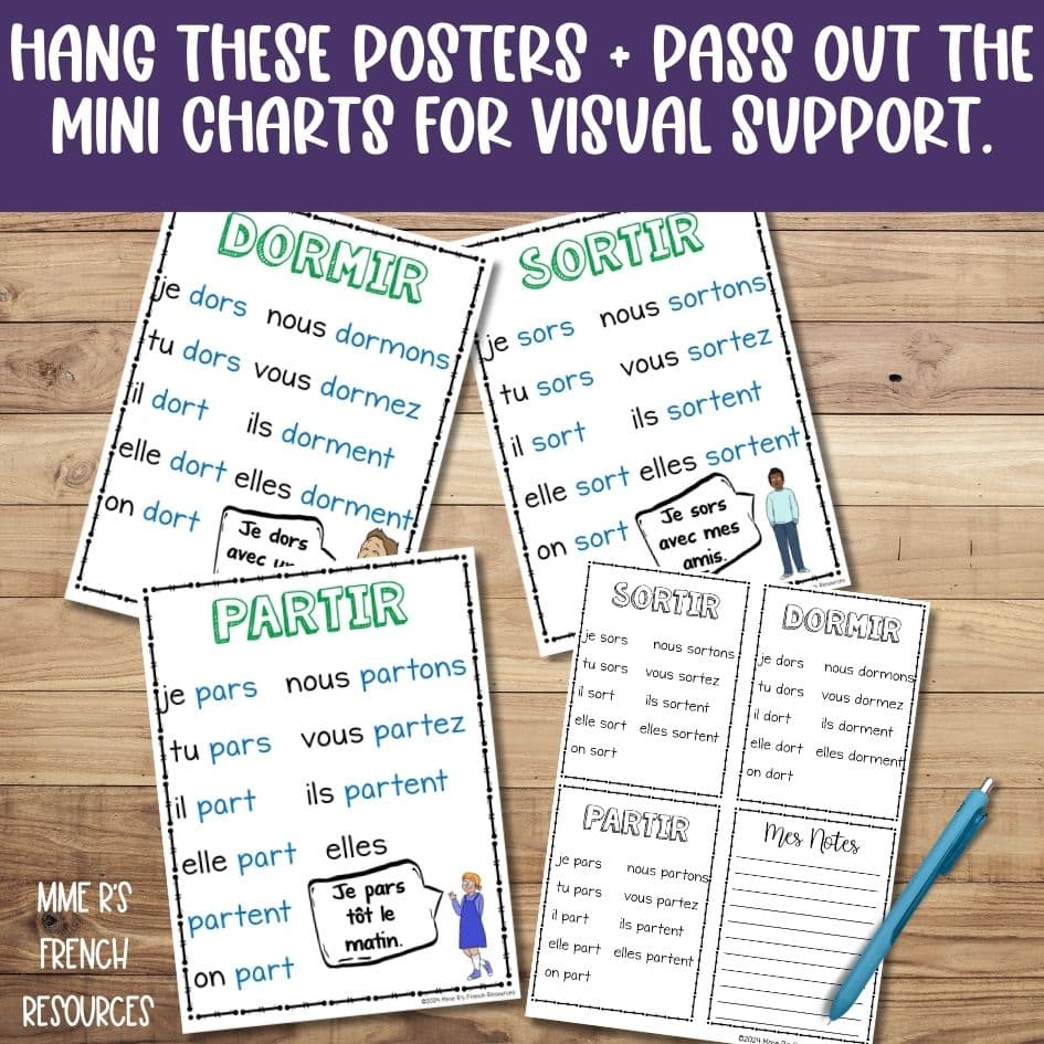 French verb charts