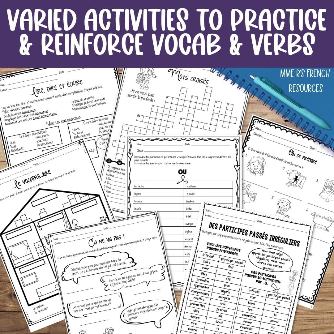 French worksheets for beginners