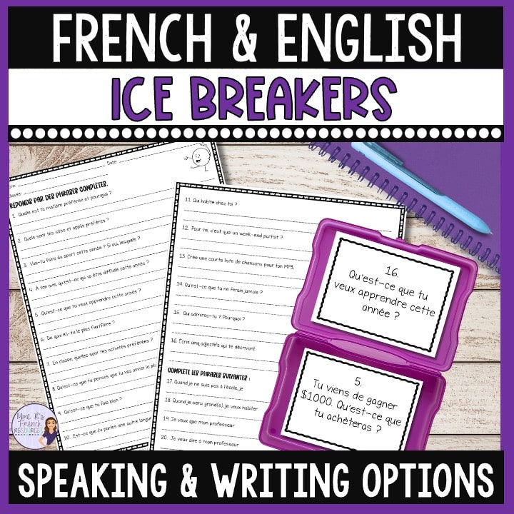 French back to school activities