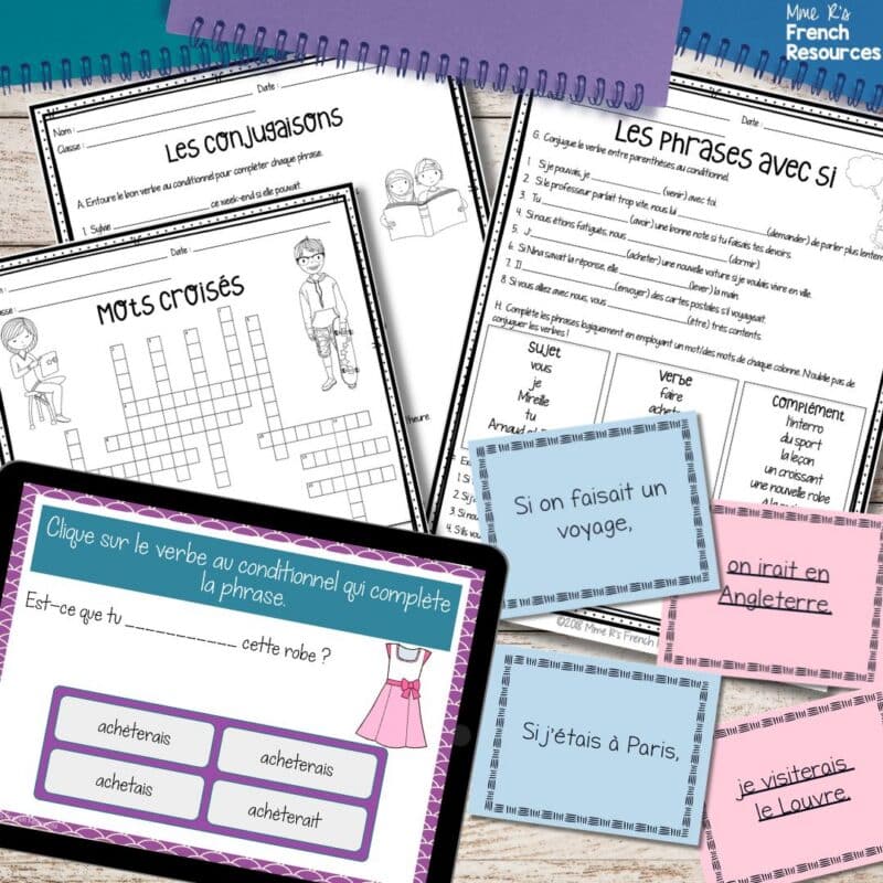 Intermediate French Resources for Secondary Teachers: The Complete Guide 8 French conditional activities