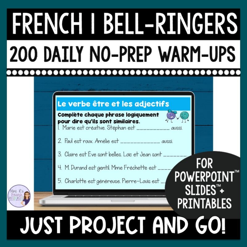 French 1 bellringers