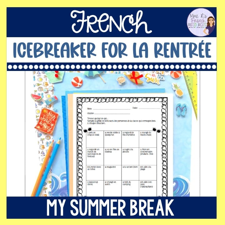 French my summer break activity