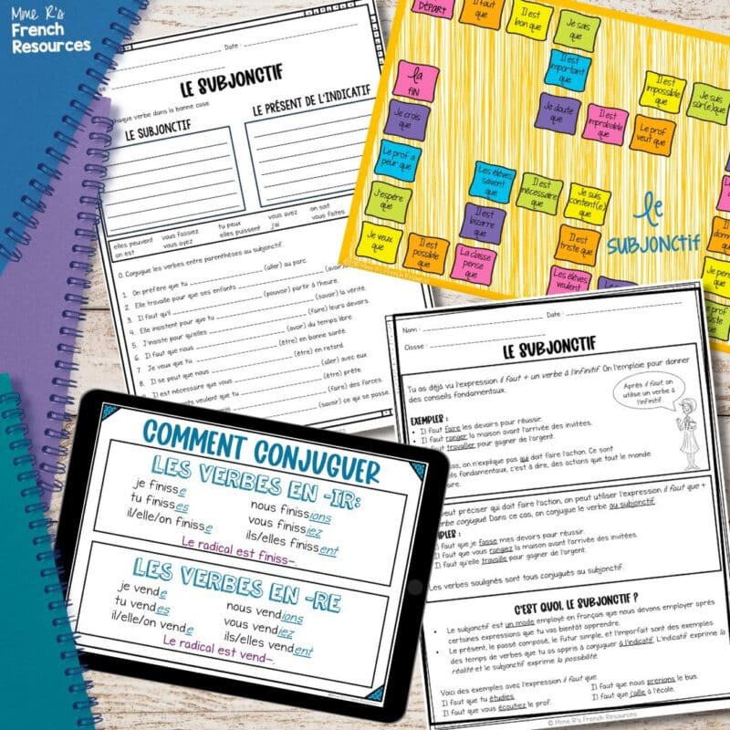 Intermediate French Resources for Secondary Teachers: The Complete Guide 9 French subjunctive activities